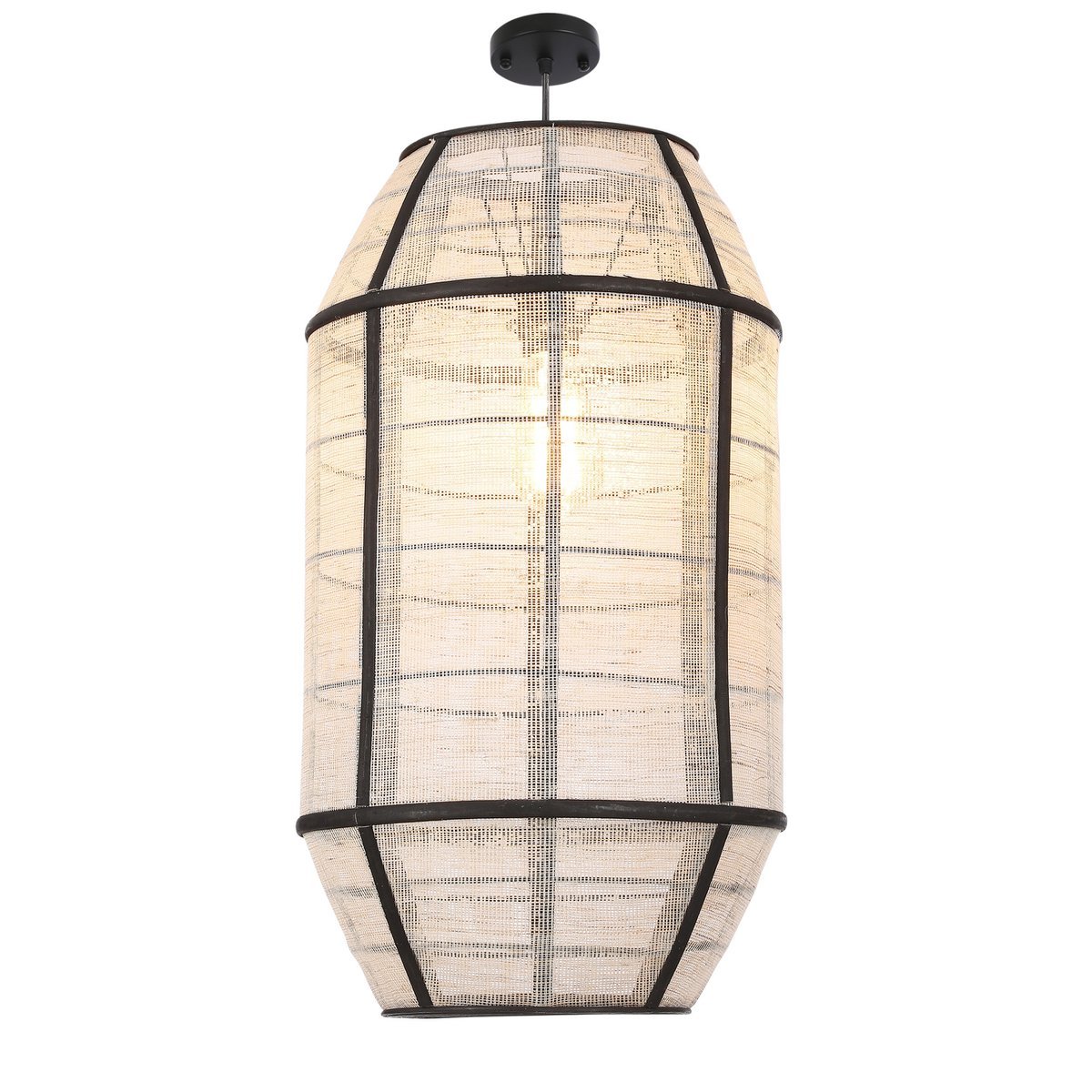 Eliza Hanglamp Beige met Zwarte Details