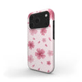 Cherry flowers phone case in babypink
