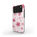 Cherry flowers phone case in babypink