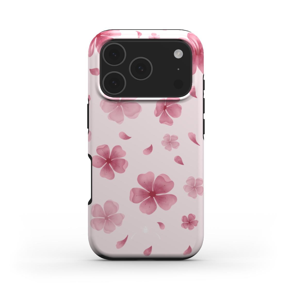 Small flowers phone case in light pink