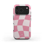 Vintage Checkered phone case in pink