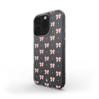Soft Pink Bow Aesthetic Clear Phone Case