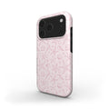 Pink Phone Case with small ocean animals. Beach Vibes with cute pattern phone cover for iphone or samsung galaxy