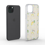 Lemon Grid Clear Phone Case