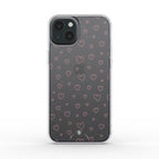 Pink Small Hearts Clear Phone Case
