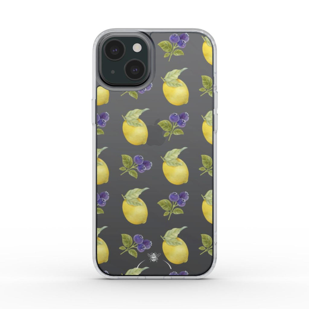 Blueberry Lemon Pop Clear Phone Case