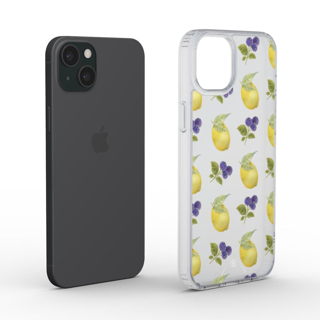 Blueberry Lemon Pop Clear Phone Case