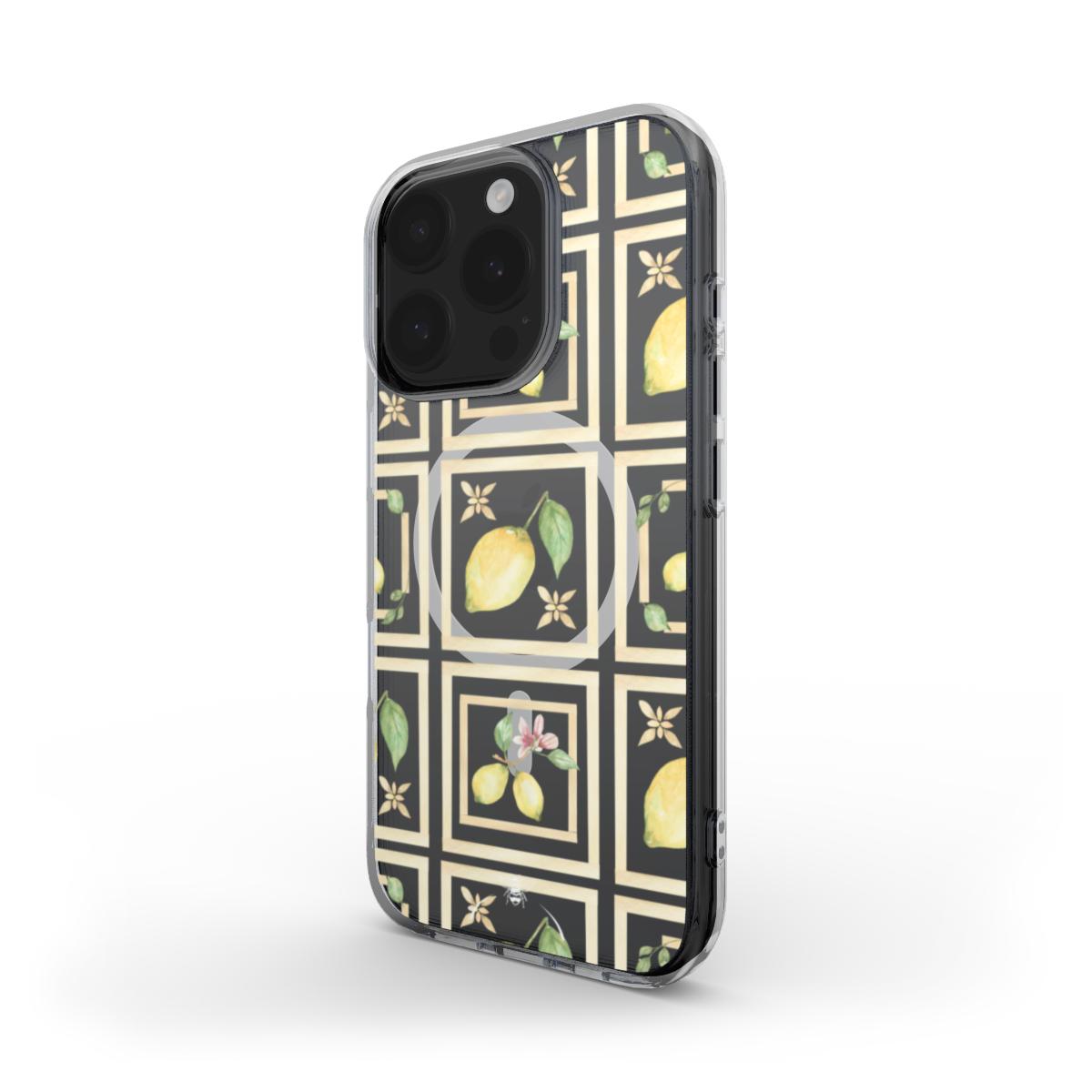Lemon Grid MagSafe Clear Phone Case