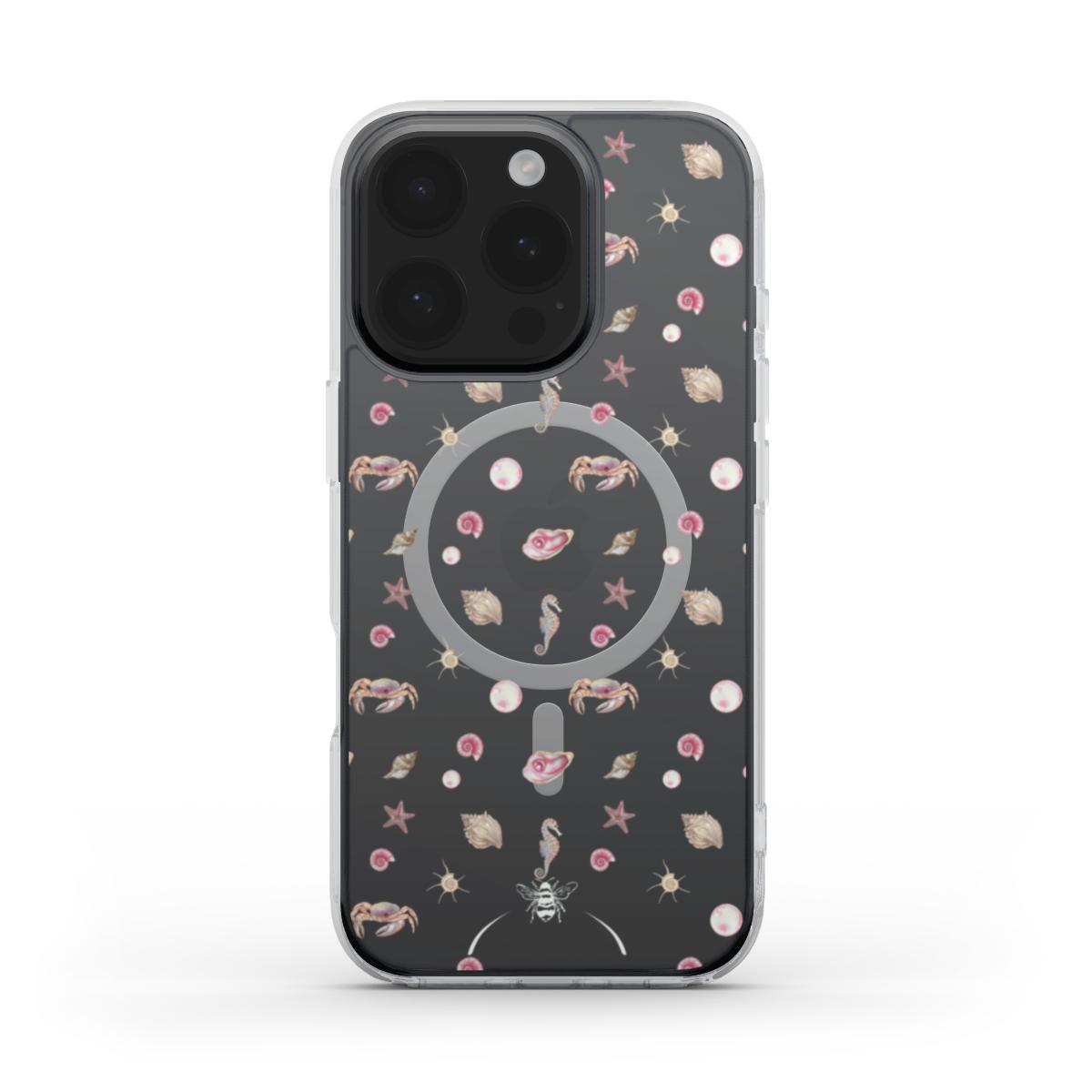 Baby Pink Ocean Animals MagSafe Clear Phone Case