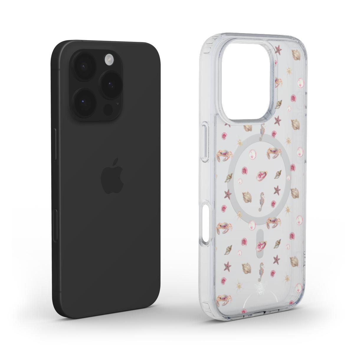 Baby Pink Ocean Animals MagSafe Clear Phone Case