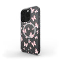 Spring Butterfly MagSafe Clear Phone Case Pink
