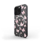 Spring Butterfly MagSafe Clear Phone Case Pink