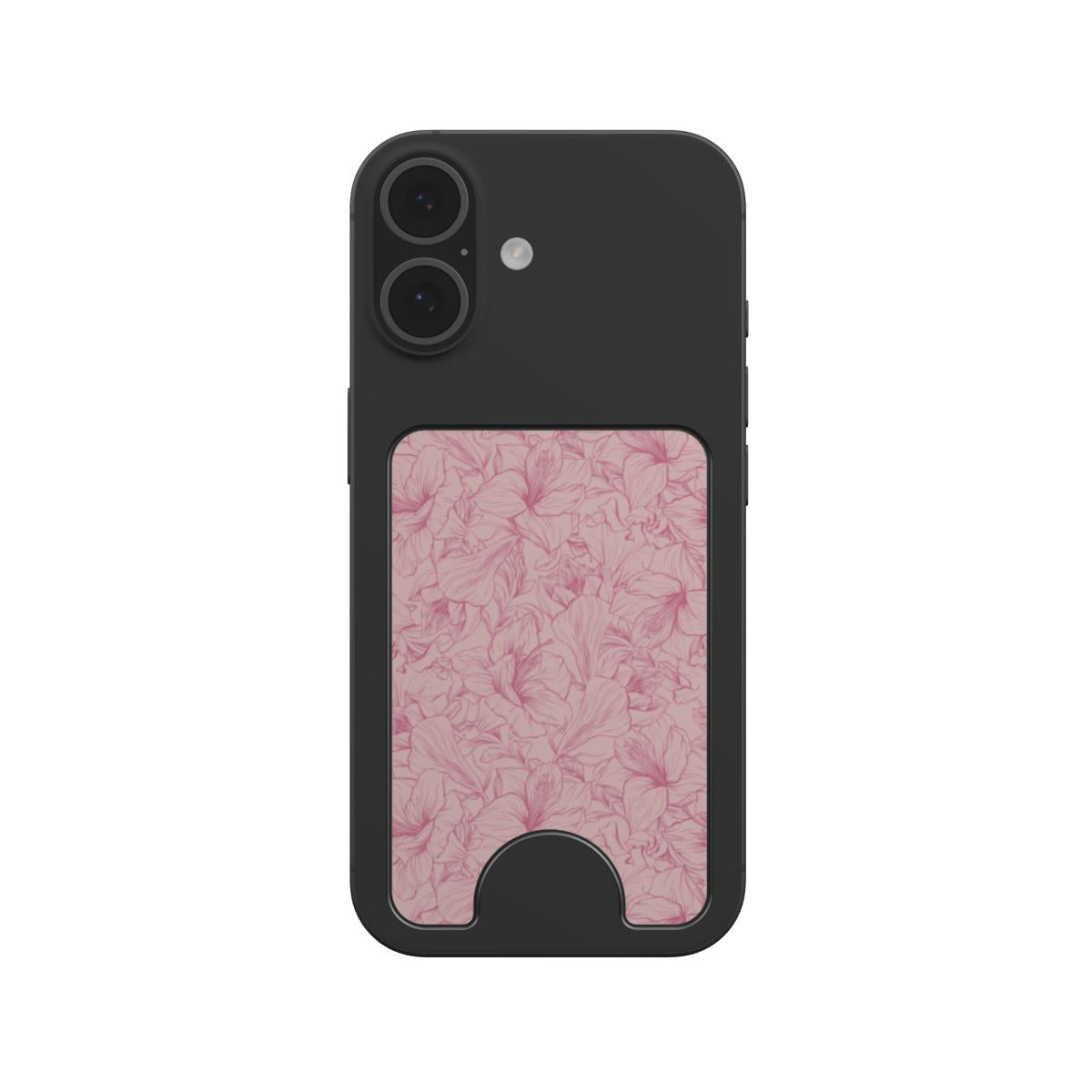 Magnetische portemonnee voor telefoon in het roze met bloemetjes 