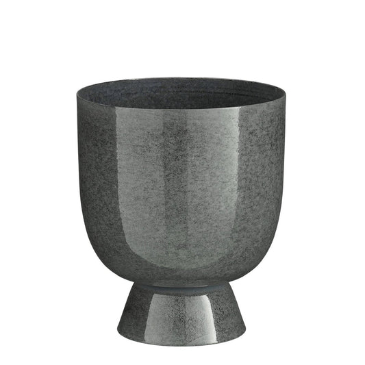 Amara Bloempot op Standaard H22 x Ø19 cm Metaal Grijs