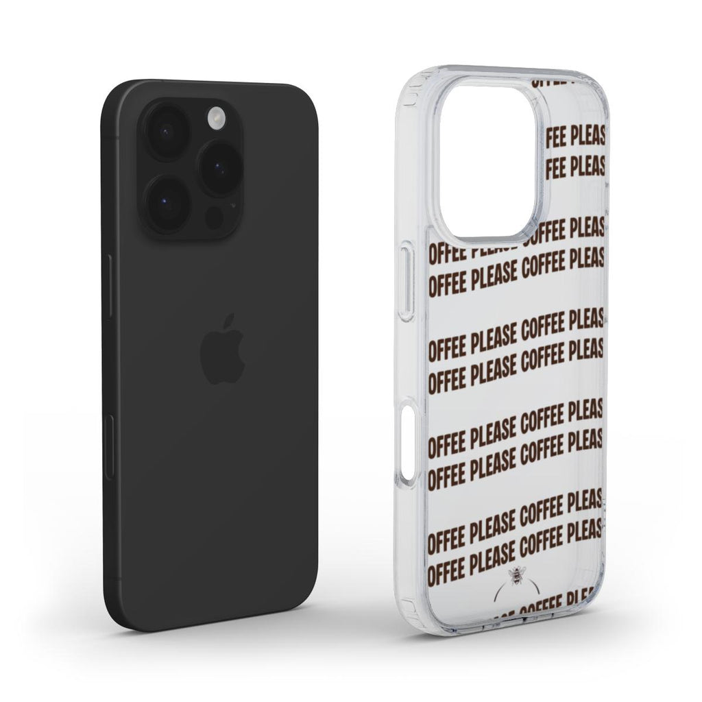 Coffee Please Clear Phone Case