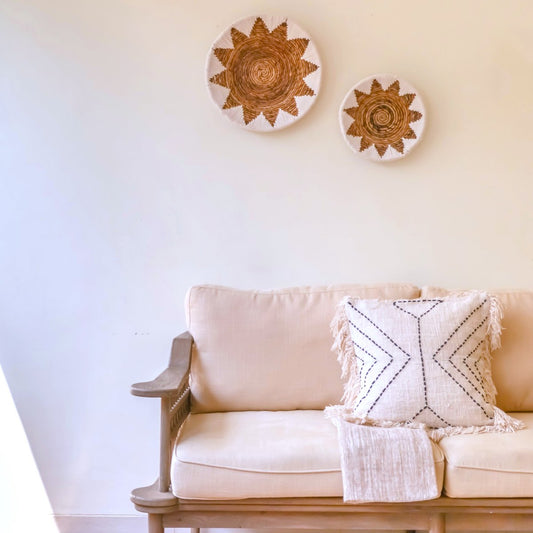 Indira BOHO Geweven Wanddecoratie | Decoratieve Schaal 2 maten