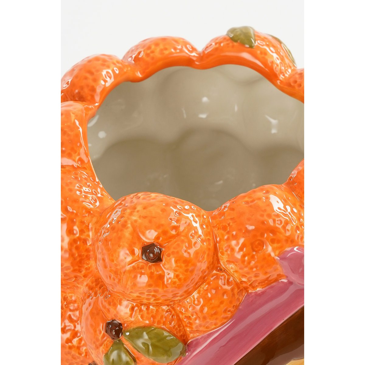 Vrouw Bloempot Binnen L20 x B20 x H22 cm Dolomiet Oranje