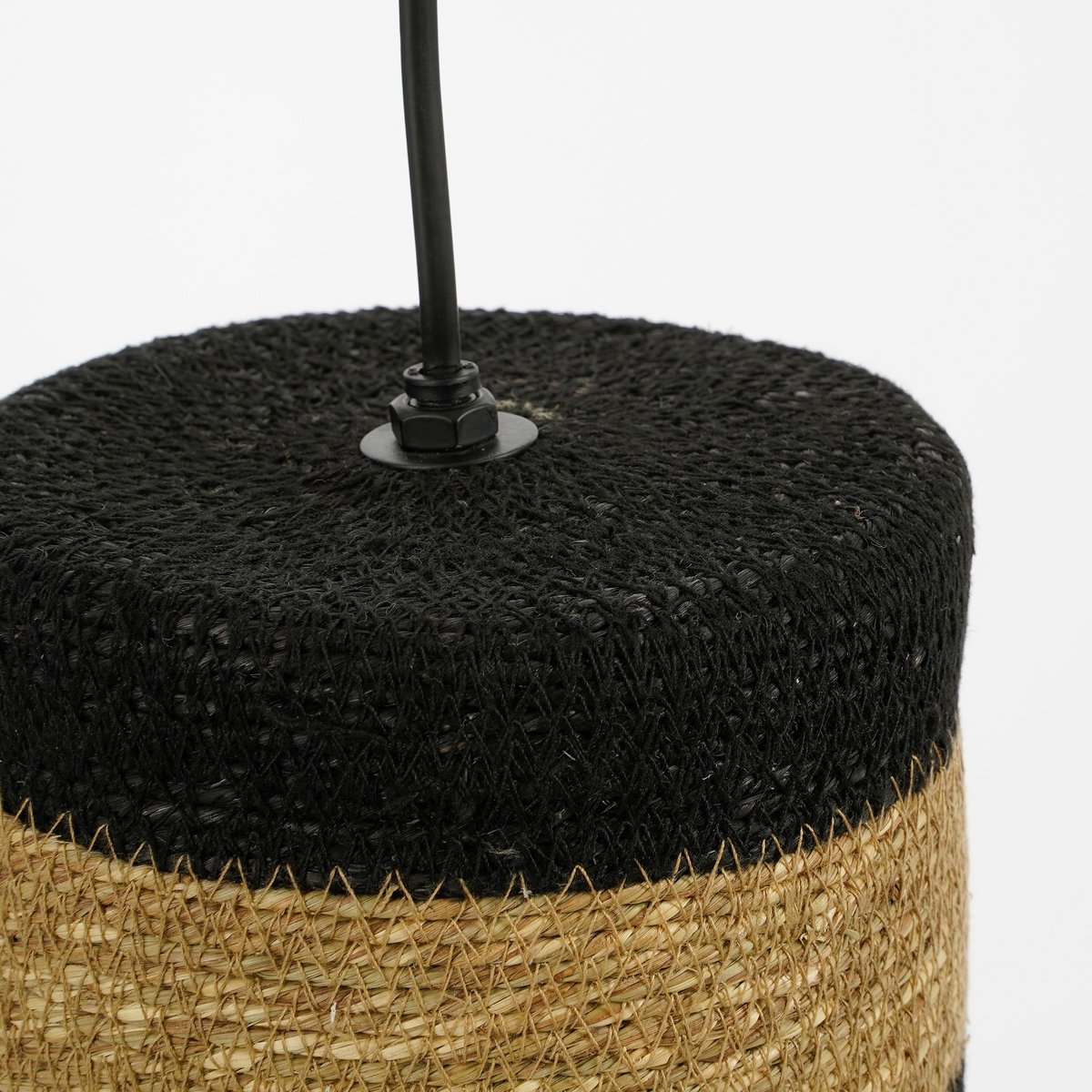 Nalani Hanglamp Jute met Zwart Ø 15 x 30 cm