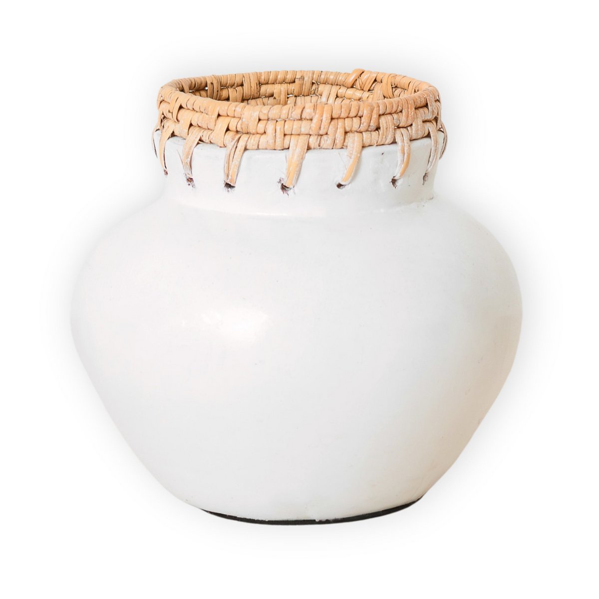 Bota Witte Ronde Vaas met Decoratie