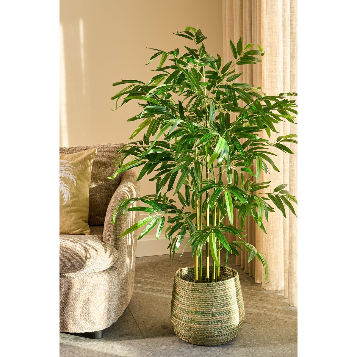 Bamboe Kunstplant in Pot H150 x Ø60 cm Groen