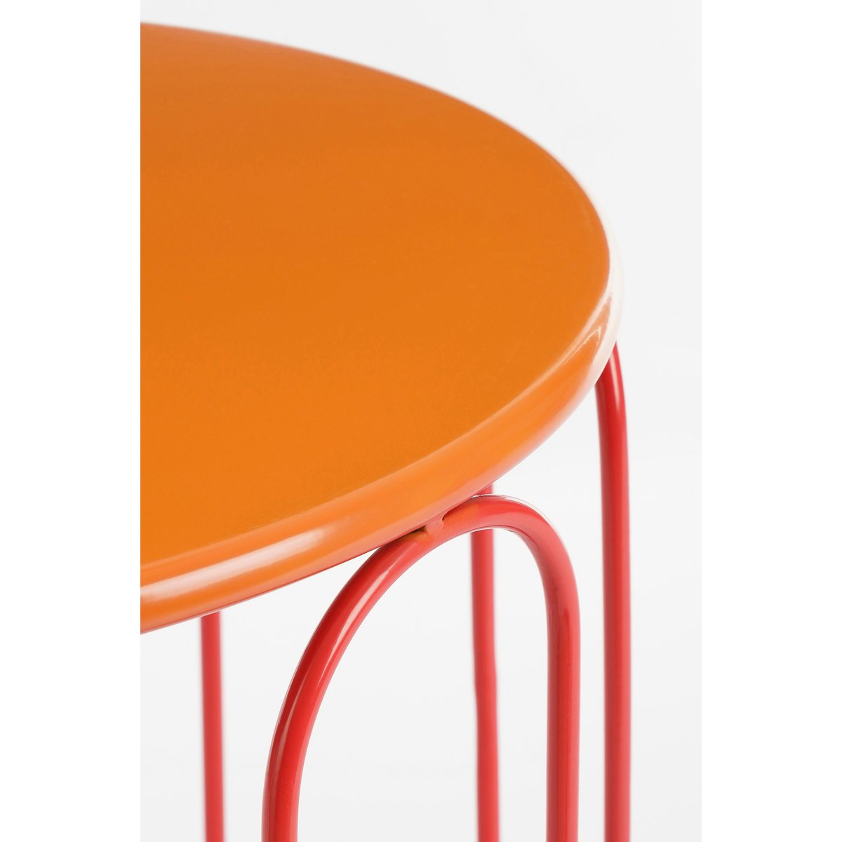 Lotte Bijzettafel Set van 2 H40 x Ø46 cm Metaal Oranje