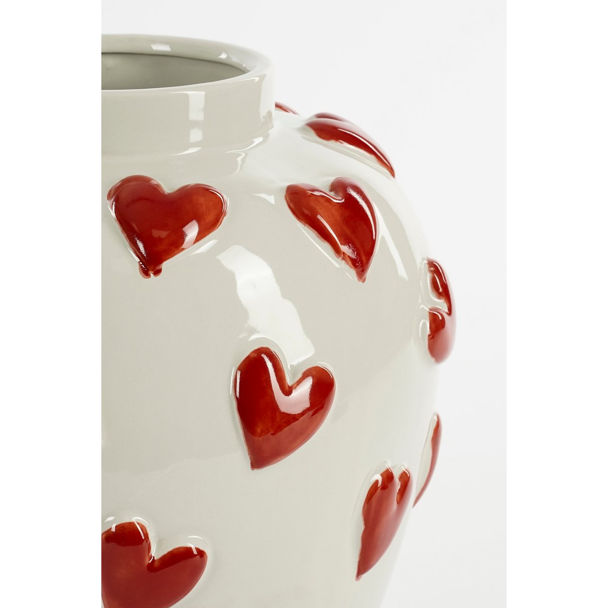 Valentine Hearts Vaas H33 x Ø30 cm Wit