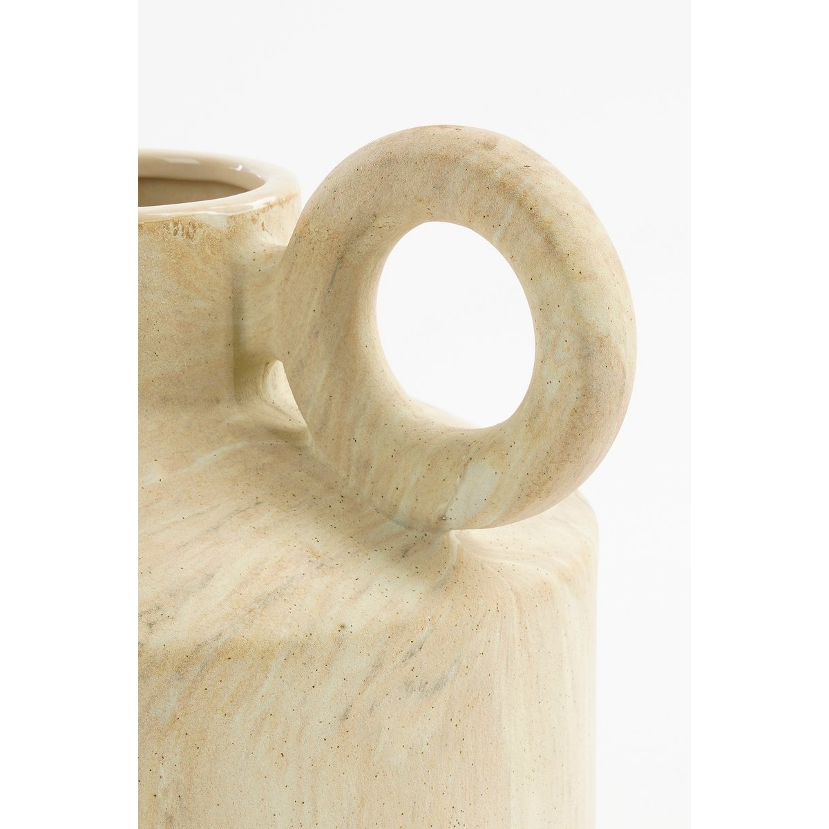Velora Vaas Keramiek Beige Rond