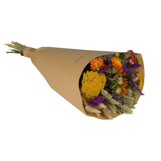 Droogbloemen veldboeket groot kleurrijk ↕60 cm
