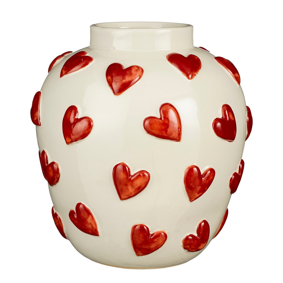 Valentine Hearts Vaas H33 x Ø30 cm Wit