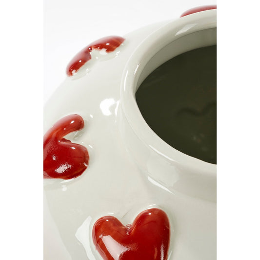 Valentine Hearts Vaas H33 x Ø30 cm Wit
