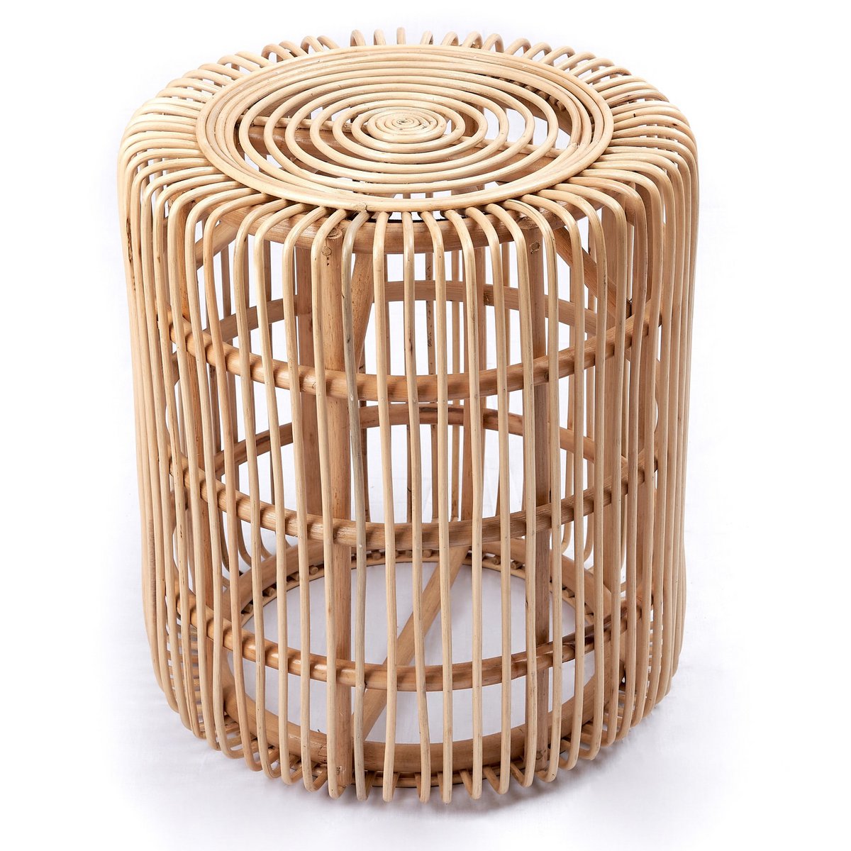 Mira Ronde Rotan Bijzettafel