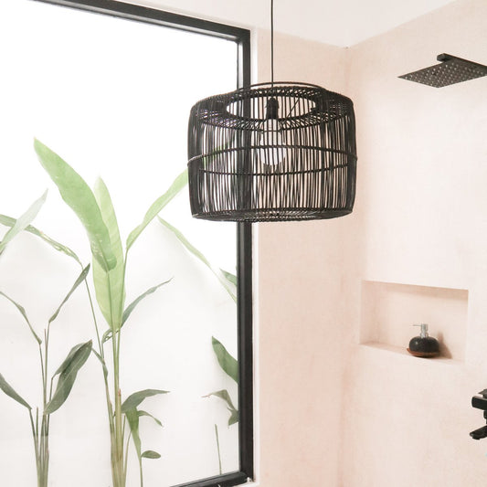 Zafira Zwarte Rotan Hanglamp Rotan