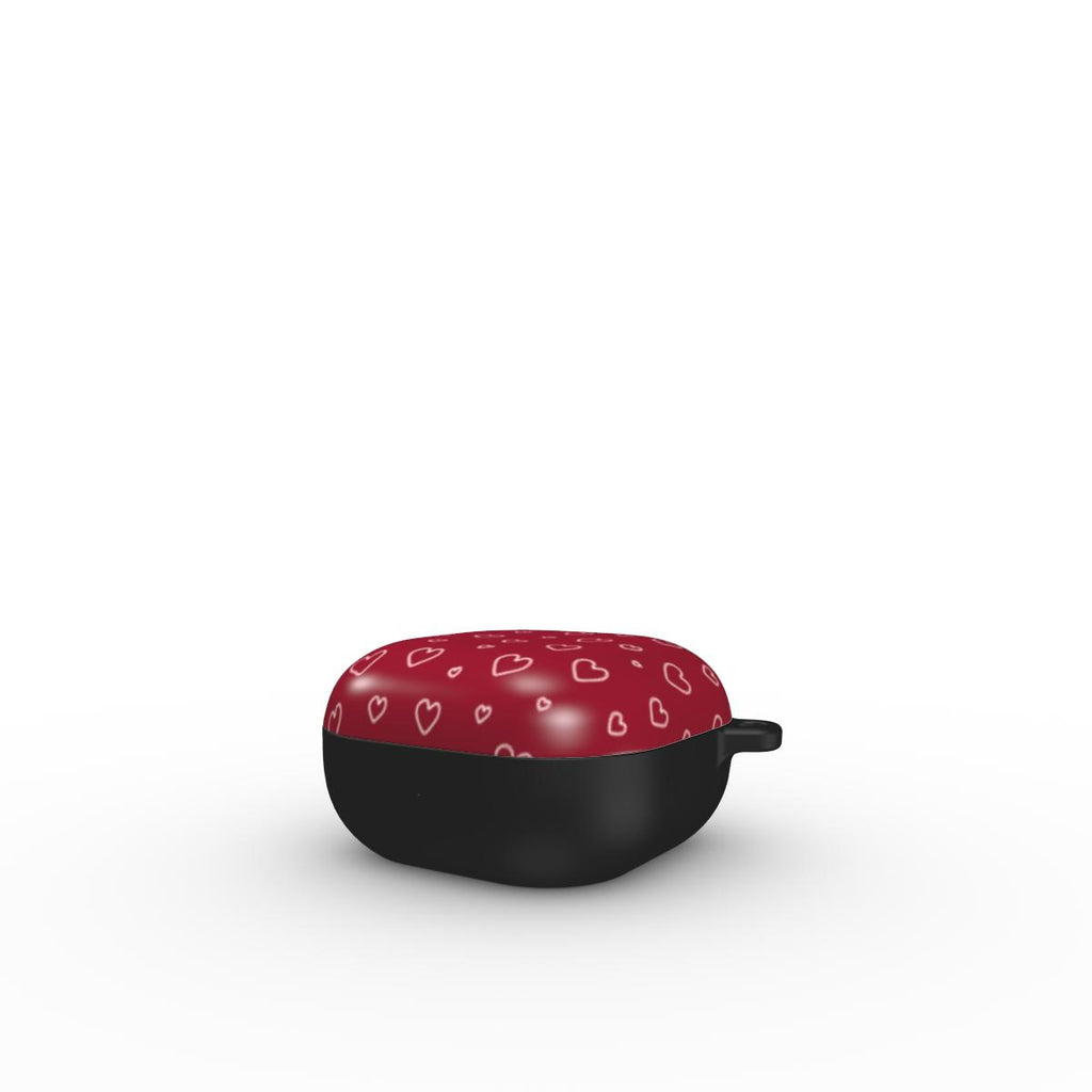 Burgundy Hearts Samsung Buds Case