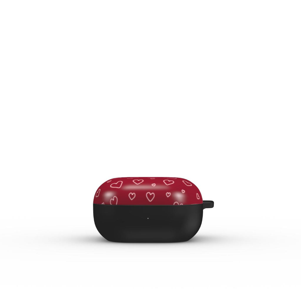 Cute Burgundy Red Samsung Buds Case
