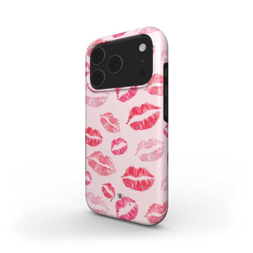 Pink Phone Case Kisses