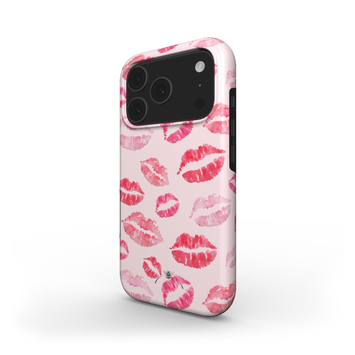 Pink Phone Case Kisses