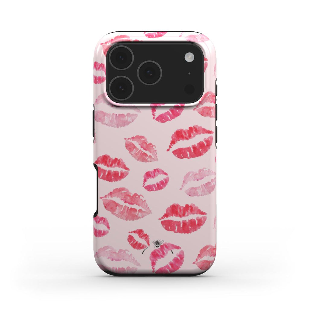 Kiss Phone Case Baby Pink