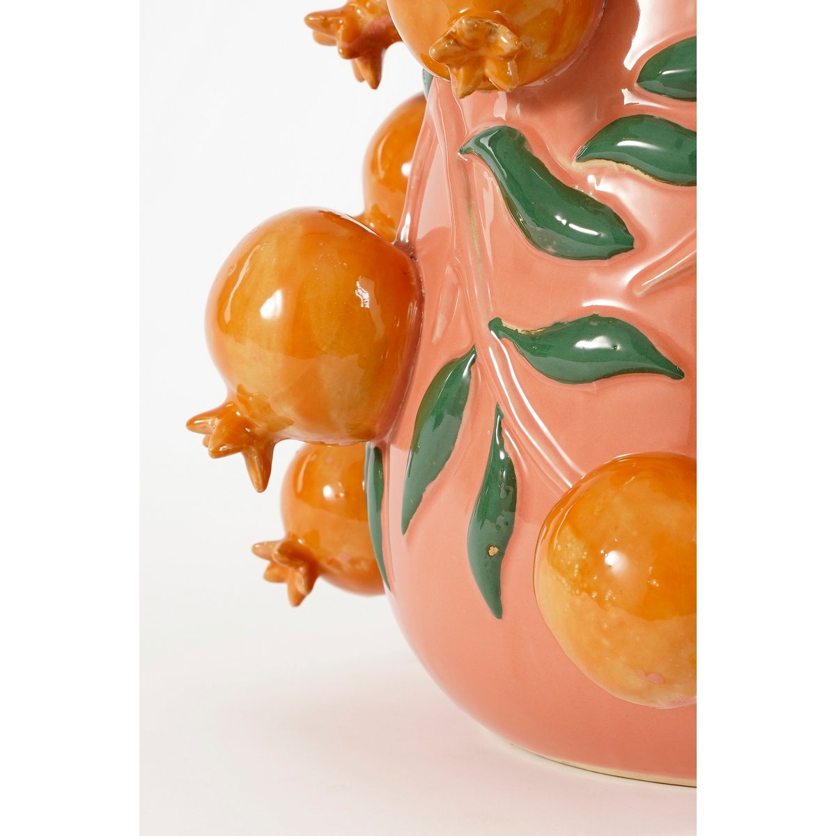 Granaatappel Vaas H31 x Ø34 cm Keramiek Roze