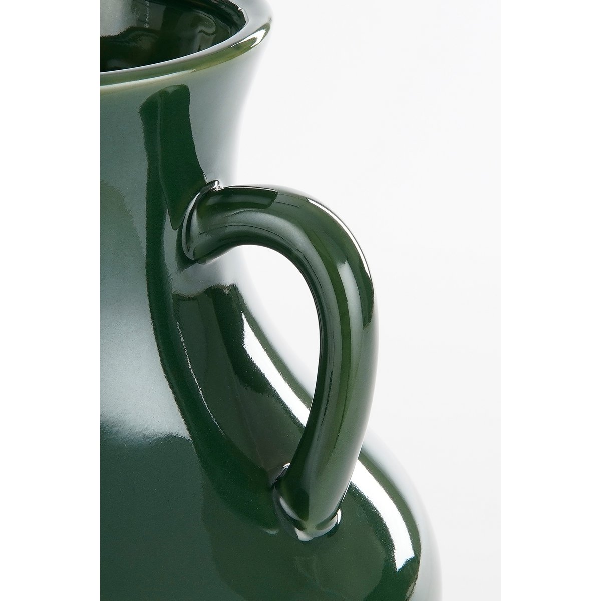 Sage Keramieken Vaas met Handvatten Donkergroen H33 x Ø26 cm
