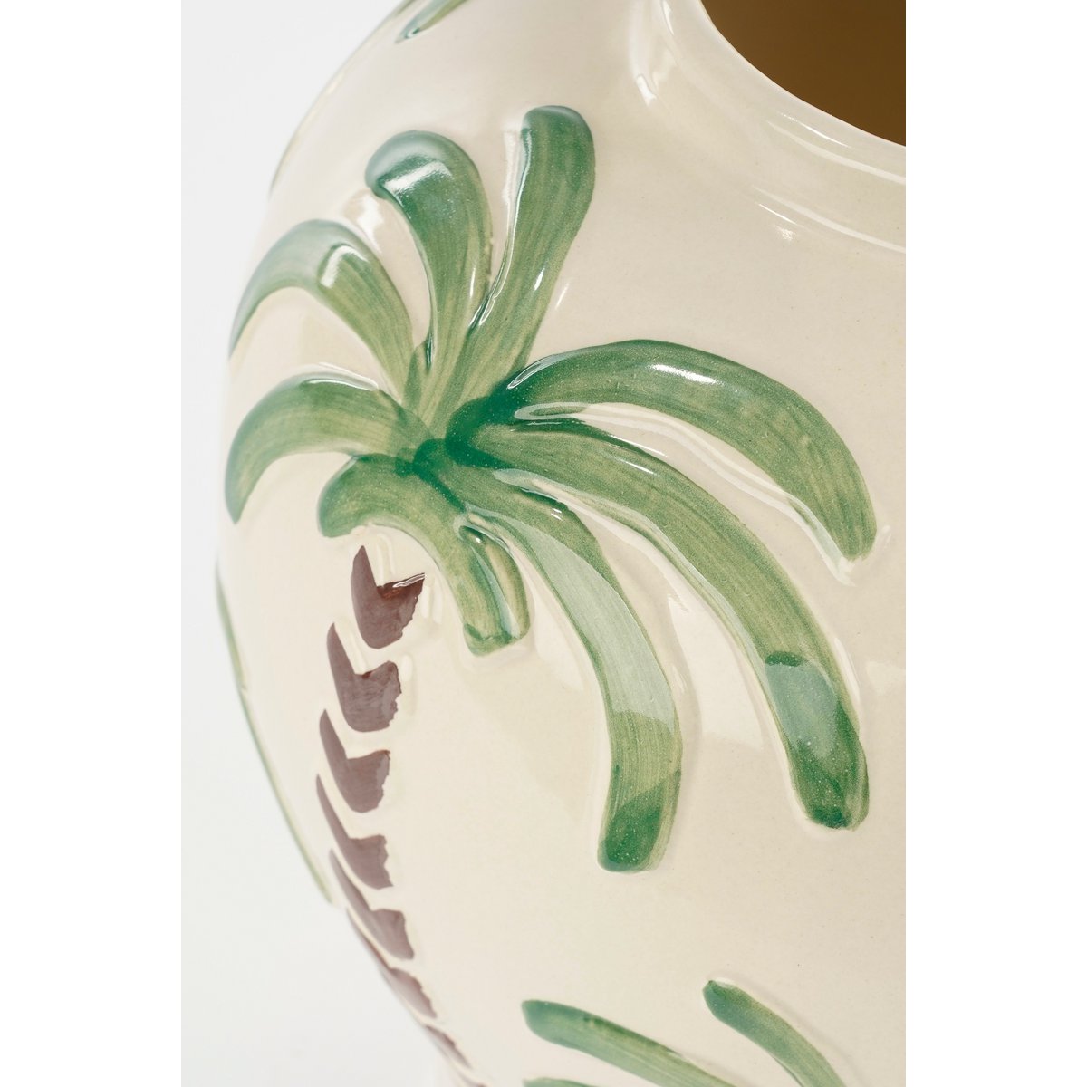 Palmbomen Vaas Keramiek Beige H32 x Ø26 cm