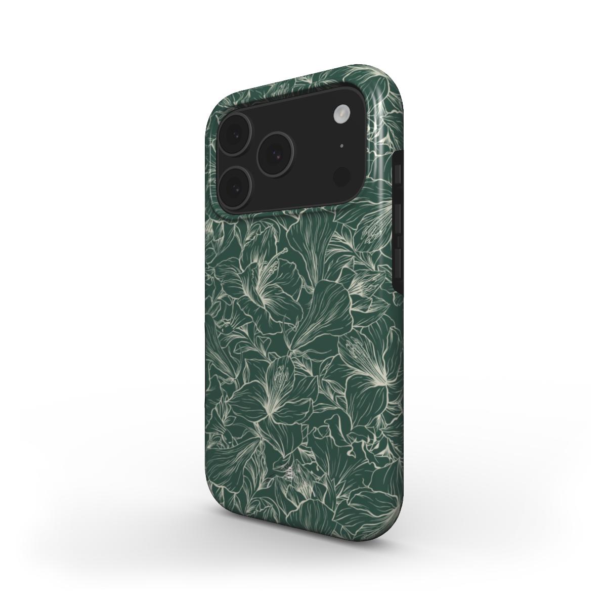 Emerald Lily Phone Case Off White