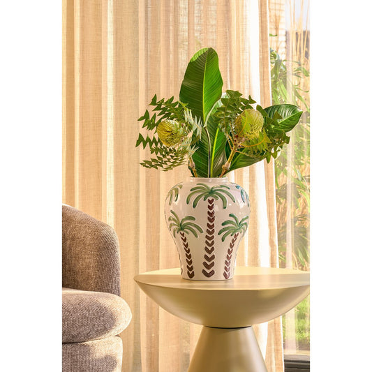 Palmbomen Vaas Keramiek Beige H32 x Ø26 cm
