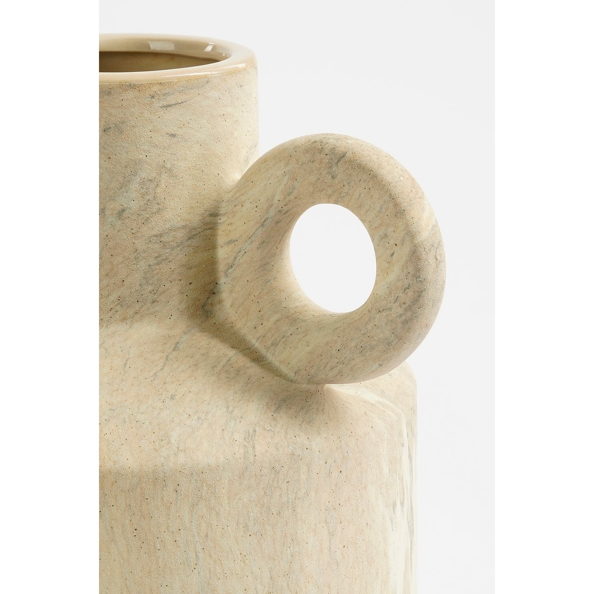 Velora Vaas Keramiek Beige Recht