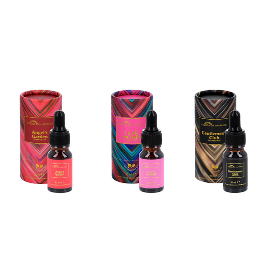 Set van 3 geuroliën La Vie est Belle + Angels Garden + Gentleman's Club Scented Oils