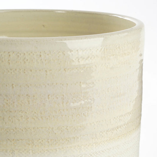 Eden  Bloempot Terracotta Crème H24 x Ø26 cm