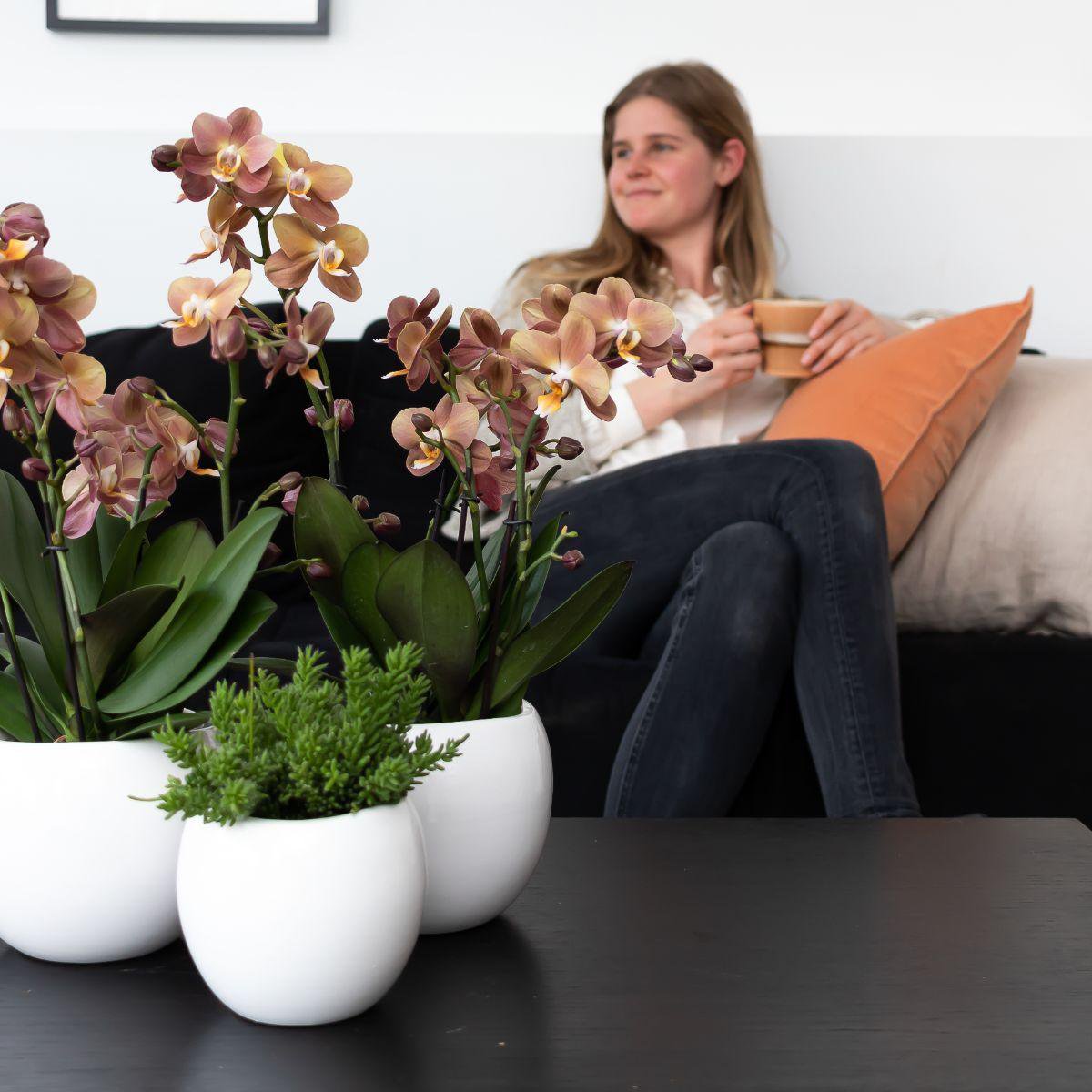 Flow bloempot keramiek wit Ø9cm