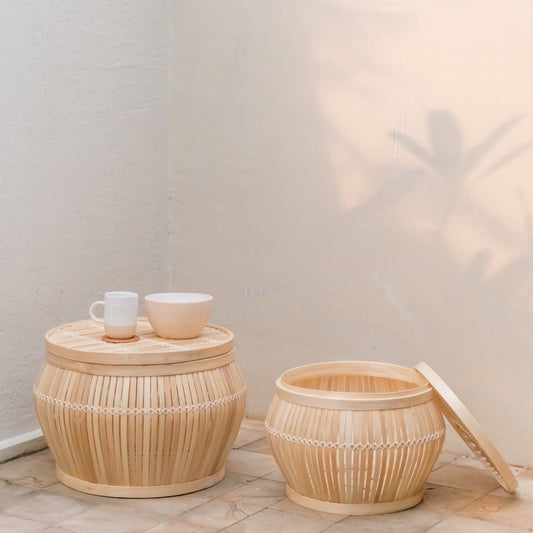 Sienna Bijzettafel Bamboe set van 2