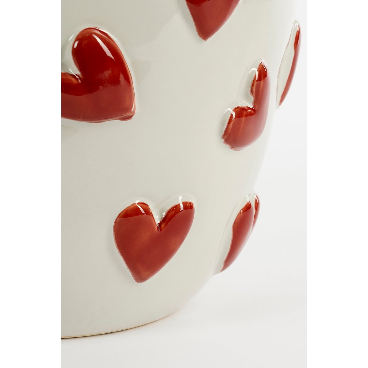 Valentine Hearts Vaas H33 x Ø30 cm Wit