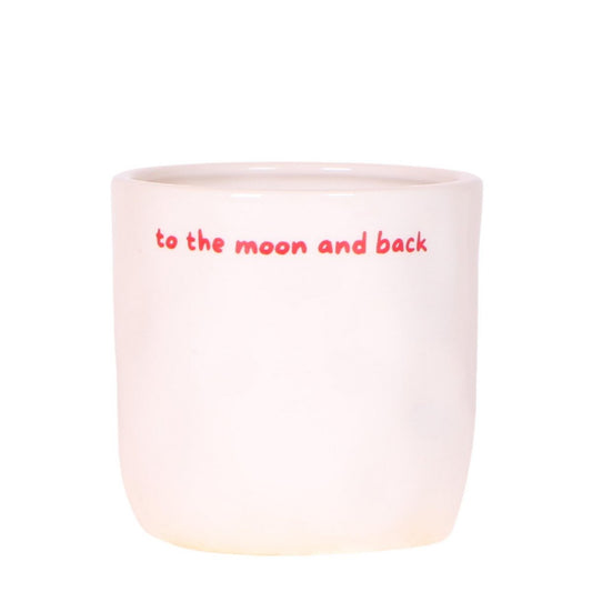 Boodschap sierpot To the moon and back Ø9cm