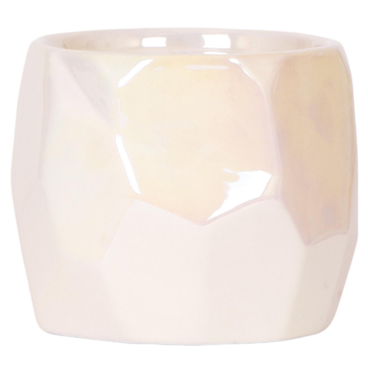 Diamond pot Travertine Ø12cm